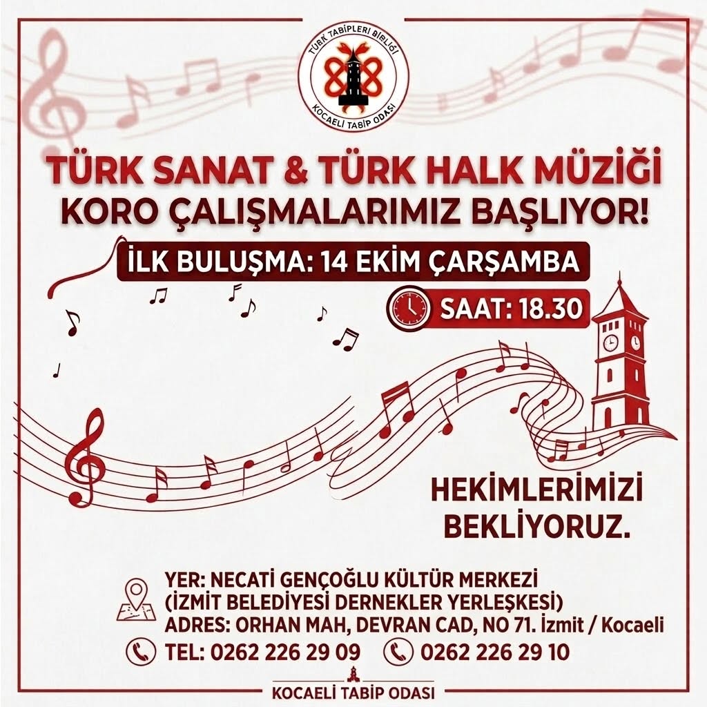 Türk Sanat & Türk Halk Müziği Koro Çalışmalarımız Başlıyor!