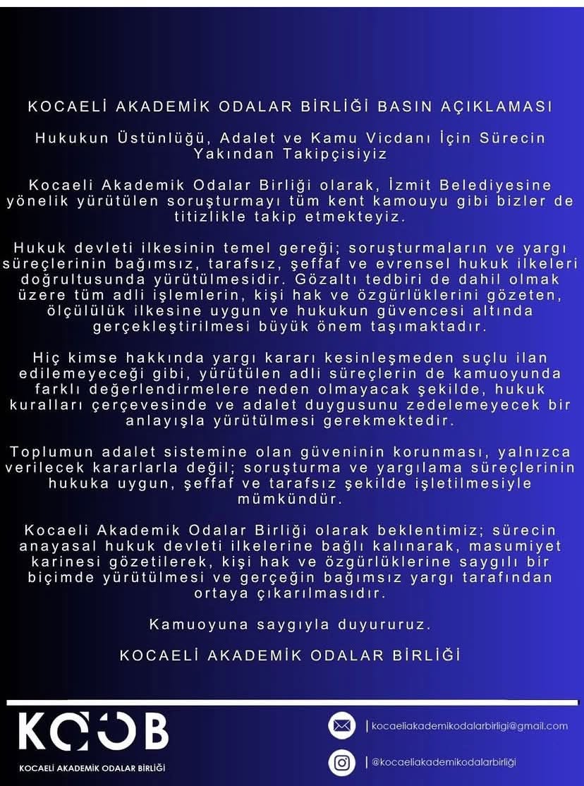 Akademik Odalar Birliği- Basın Açıklaması
